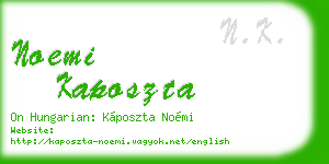 noemi kaposzta business card